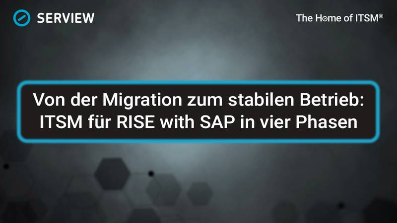 Grafik ITSM für RISE with SAP in vier Phasen