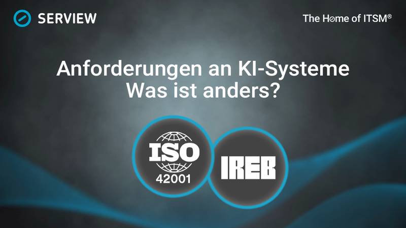 Grafik ISO42001 & IREB Anforderungen an KI Systeme - Was ist anders?
