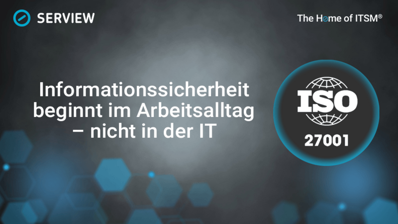 Grafik ISO 27001 Informationssicherheit beginnt im Arbeitsalltag - nicht in der IT