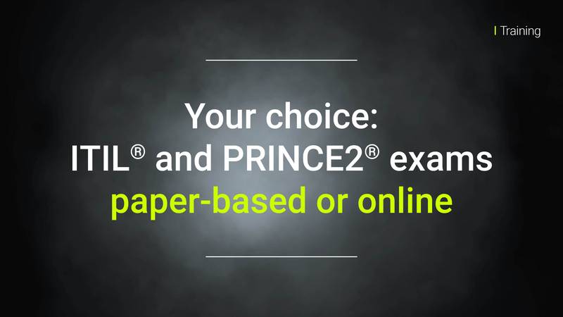 Grafik News_exam ITIL and PRINCE2 paper-based or online
