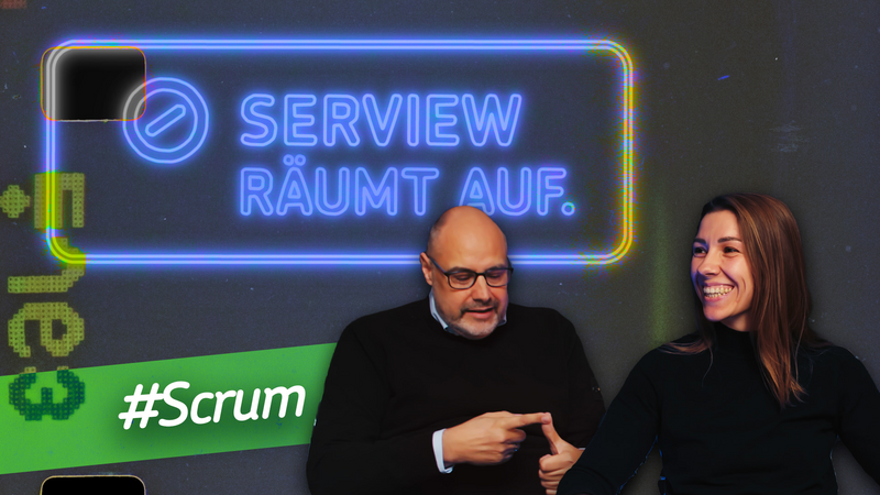Grafik SERVIEW räumt auf #Scrum