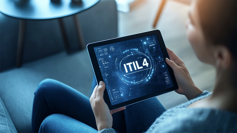 Grafik ITIL4 auf Tablet